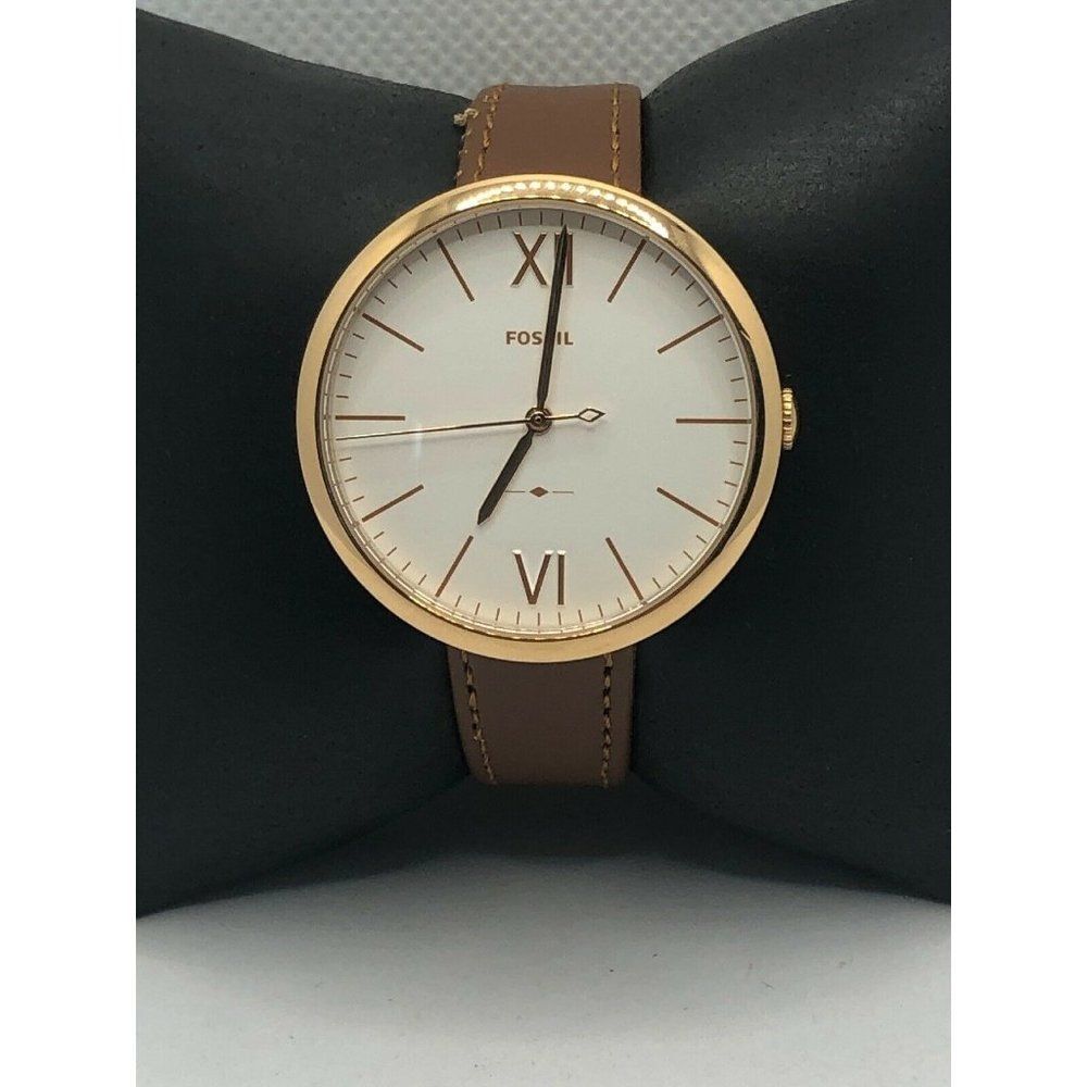 Fossil ES4355 Women's Brown Leather Analog White D